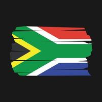 pincel de bandera de sudáfrica vector