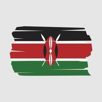 Kenya Flag Brush vector