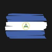 pincel de bandera de nicaragua vector