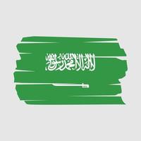 Saudi Arabia Flag Brush vector