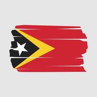 East Timor Flag Brush vector