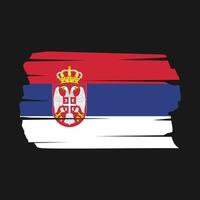 Serbia Flag Brush vector