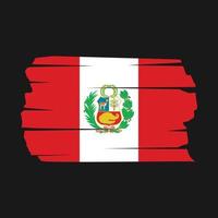 Peru Flag Brush vector