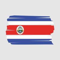 cepillo de la bandera de costa rica vector