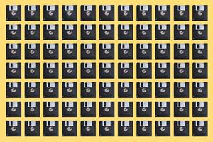 Pattern with many floppy disks photo