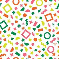 Seamless primitive geometric patterns for tissue and postcards. Trendy geometric elements. Hipsters modern color background. Vector illustration