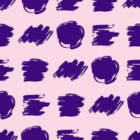 Seamless pattern with purple hand drawn scribble smear. Abstract grunge texture. Vector illustration