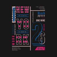 diseño gráfico de marco de texto de nueva york, vector de tipografía, ilustración, para camiseta impresa, estilo moderno fresco