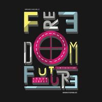 freedom lettering typography vector, abstract graphic, illtion, for print t shirt ustra vector