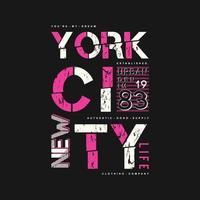 impresión vectorial de tipografía gráfica abstracta de la ciudad de nueva york vector