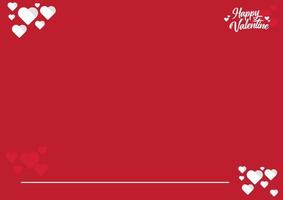 Happy Valentine red background. suitable for letterhead, etc vector