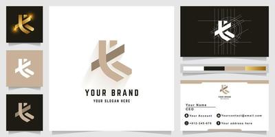 Letter XL or Xt monogram logo with business card design vector