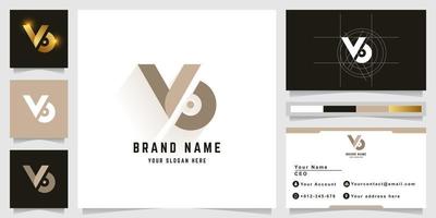 Letter Vo or V6 monogram logo with business card design vector