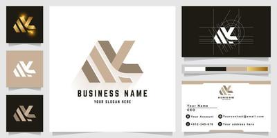 Letter MK or MY monogram logo with business card design vector