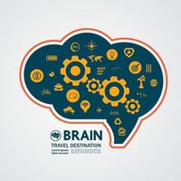 The creative human brain grand vector illustration.