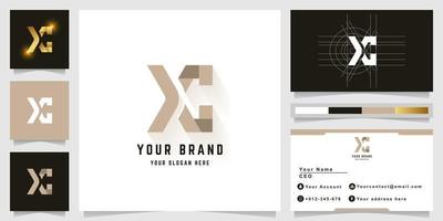 Letter XC or YC monogram logo with business card design vector