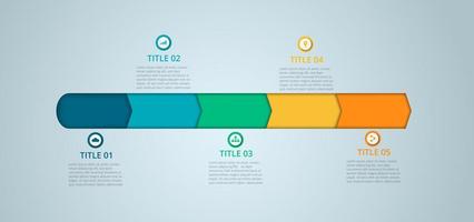 infografía de negocios. vector de diseño de infografías de línea de tiempo. plantilla de opciones de infografía abstracta. ilustración vectorial concepto de negocio con 5 opciones, pasos o procesos.