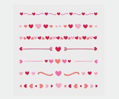 Hearts Border Collection vector