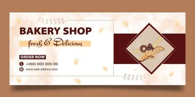 Bakery Shop web banner vector