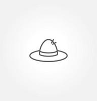 hat icon vector illustration logo template for many purpose. Isolated on white background.