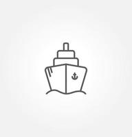 ship icon vector illustration logo template for many purpose. Isolated on white background.