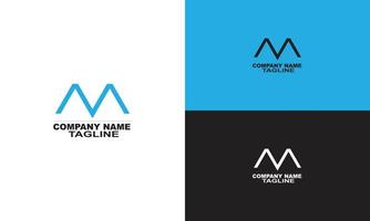 Abstract monogram letter m logo design vector templates