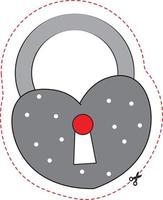 Valentine's Day Scissors Skills vector