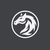 horse head symbol with in circular style vector