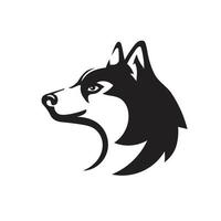 perro husky diseño en blanco y negro vector