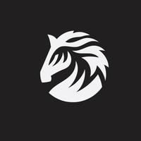 horse head symbol with in circular style vector