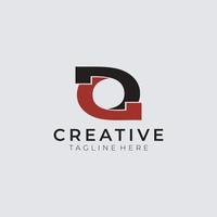 DC, CD, Abstract initial monogram letter alphabet logo design vector