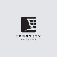 Creative and modern Shop cart logo design template vector