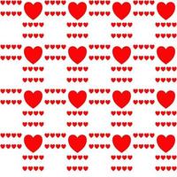 Big and small red hearts shape on white background. vector