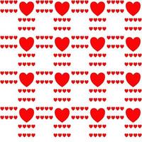 Big and small red hearts shape on white background. vector