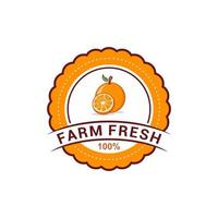 plantilla de vector de logotipo de fruta naranja