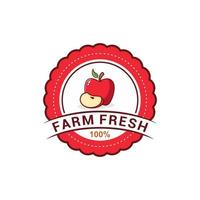 plantilla de vector de logotipo de fruta de manzana