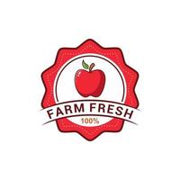 plantilla de vector de logotipo de fruta de manzana