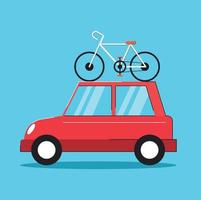 simple red car vector illustration