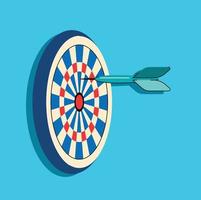 darts and darts board vector illustration