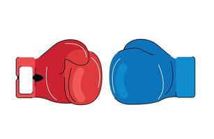 boxing gloves isolated vector illustration