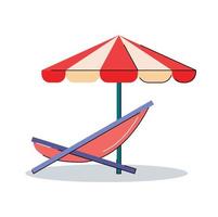 beach umbrella isolated vector illustration
