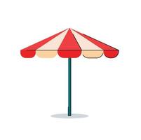 beach umbrella isolated vector illustration