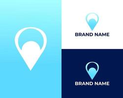 Modern Vector map pointer logo design template