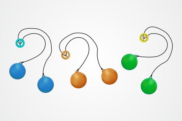 Indonesian traditional toys clackers illustration with multiple colors on isolated background