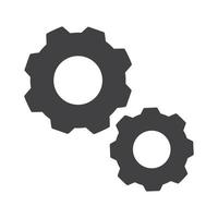 Gear or setting icon flat design vector illustration.