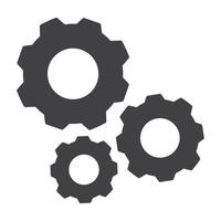 Gear or setting icon flat design vector illustration.