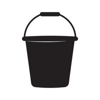 Bucket icon isolated flat design vector illustration.