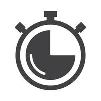 Stopwatch timer icon flat design vector illustration.