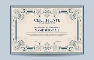 Victorian Style Certificate Template vector