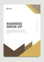 Business cover template using brown color. Suitable for annual report, catalog, book, publication, certificate, document cover, and company profile. vector